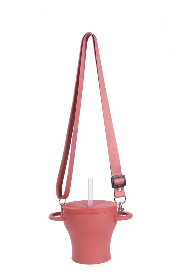 Babymalie 2in1 Snack und Trinkbecher in Brombeerrot
